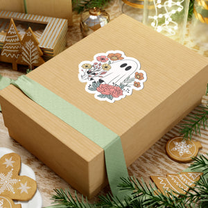 Ghost sticker flower ghost sticker autumn vibes sticker Halloween stickers gift for her vday gift for him girlboss gift Ceo gift for him