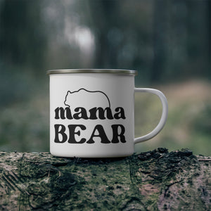 Mama Bear Mug, gift for Mom, gift for wife, Christmas gift for her Enamel Camping Mug