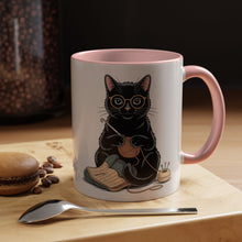 Black cat crocheting blanket mug Funny cat lover Mug Cat yarn lover Gift for cat lovers Cat lover mug Cat lady gift Catmom present Pet owner
