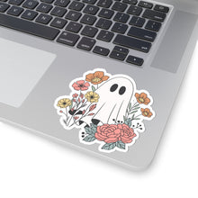 Ghost sticker flower ghost sticker autumn vibes sticker Halloween stickers gift for her vday gift for him girlboss gift Ceo gift for him