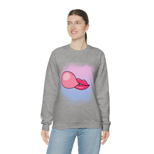 Bubble Gum kiss sweatshirt, Summer Bubblegum shirt, Birthday gift for her,Galantine travel sweatshirt,Unisex Heavy Blend Crewneck Sweatshirt