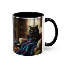 Cute Black cat knitting mug Crochet cat coffee mug coffee yarn lover Mug Coffee Cup It's a Good Day to start fresh Mug, coworker Gift Mug for Coffee