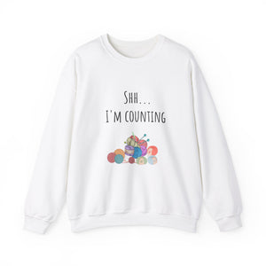 Crochet lover sweater knit sweater yarn lover gift shh I'm counting valentines Day sweatshirt yarn lover gift best friend gift for her
