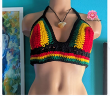Rasta Top and Skirt, Rasta Bralette, Rasta crochet belt, Festival Outfit