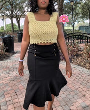 Marigold Crochet Top, handmade top in cotton yarn