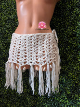Seashell Crochet Skirt, fringe crochet skirt cotton yarn