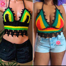 Rasta crochet top, Jamaican crochet outfit, Jamaican festival outfit