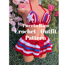 Puerto Rico crochet outfit pattern crochet Outfit Pattern, PR skirt pattern Top Pattern