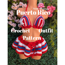 Puerto Rico crochet outfit pattern crochet Outfit Pattern, PR skirt pattern Top Pattern