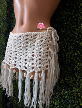 Seashell Crochet Skirt, fringe crochet skirt cotton yarn