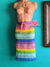 Neon Rainbow skirt, colorful skirt, pencil skirt
