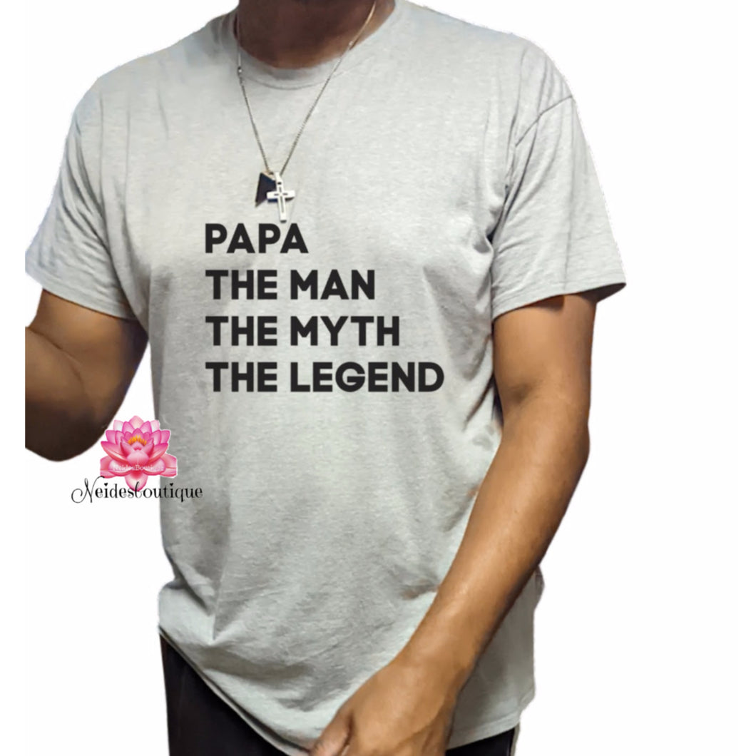 Papa The man The Myth The Legend shirt, Dad Hero Protector shirt, unisex
