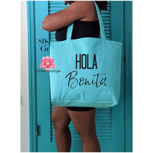 Hola Bonita bag, Beach day tote, Beach please Tote,Travel bag,vacation bag,beach gift,birthday love best friend gift Vacation tote gift