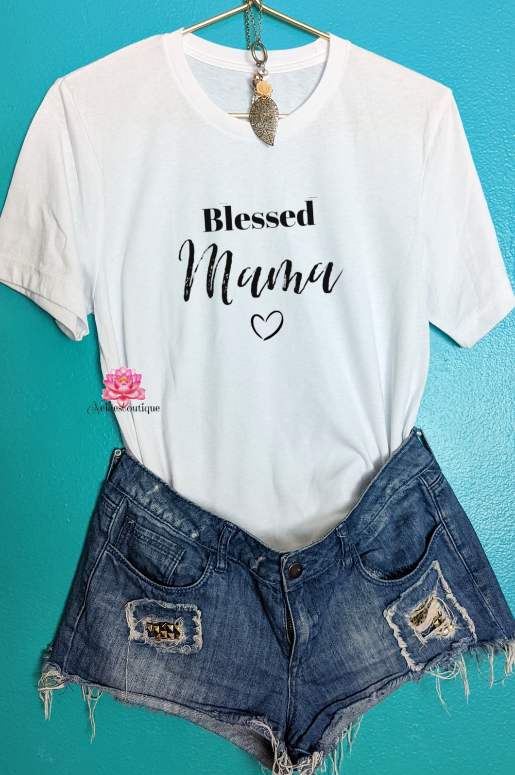 Blessed Mama shirt, Mama heart Shirt
