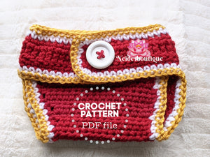 Crochet diaper pattern, diaper cover pattern