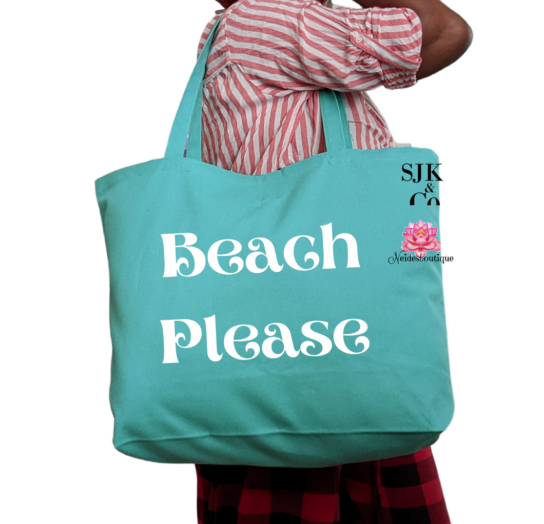 Beach Please Tote, travel tote, travel bag