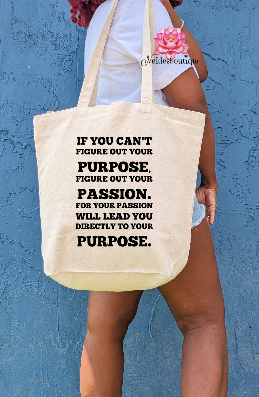 Life on Purpose Bag, Passion tote, Farmers market bag
