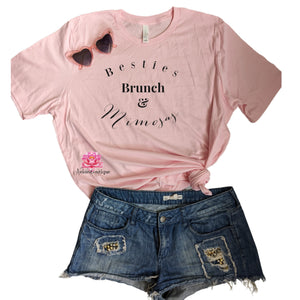 Besties, Brunch and Mimosas Tshirt, Brunch shirt, Short-Sleeve Unisex T-Shirt