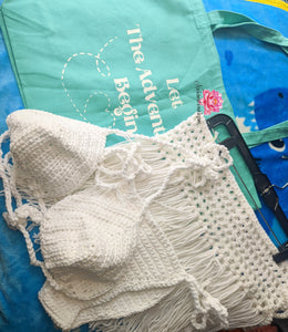 White Crochet Bikini Set with cover, Crochet top crochet Bottom, crochet skirt,bikini cotton crochet beachwear bikini beach cover up Brazilian Caribbean bathing suit