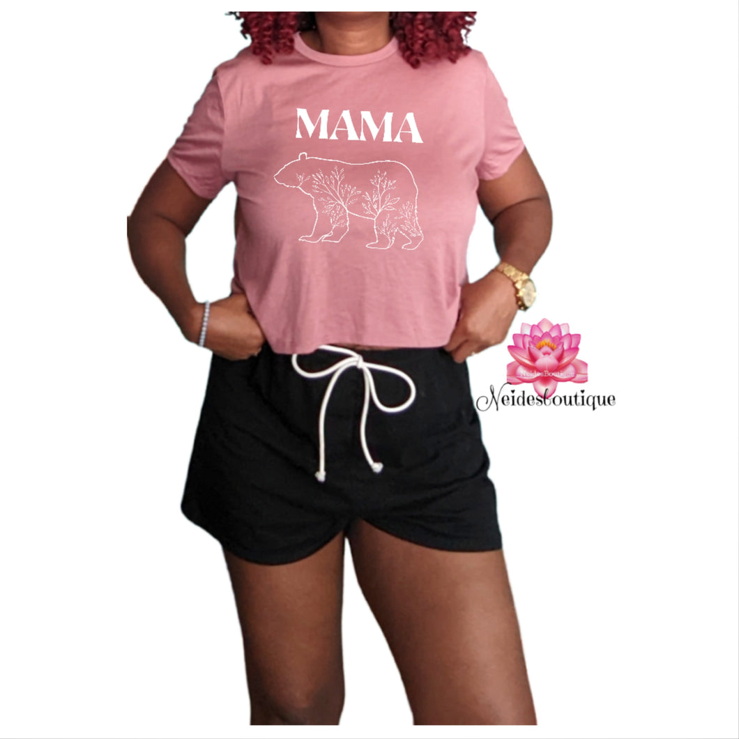 Mama Bear Crop top, mama shirt, Mama bear shirt