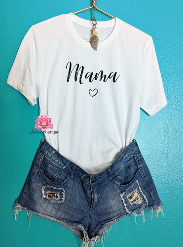 Mama shirt, Mama heart Shirt