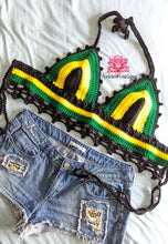Jamaican Babe Bralette pattern, crochet top pattern by Neidesboutique