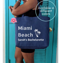 Miami Beach Bachelorette Party personalized giftbag,Bridal party gift Bridesmaid bag,wedding Tote,beach wedding gift,Travel bag,best Friend