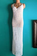 Long White crochet dress,