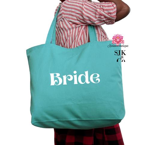 Bride Tote, Bridal shower bag,wedding Tote, beach wedding gift,tote,Travel bag, vacation bag, beach gift best friend gift Vacation tote