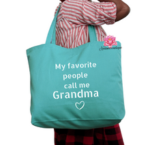 My favorite people call me Grandma Tote gift for World Traveler  tote,Travel bag, vacation bag, beach gift best friend gift Vacation tote