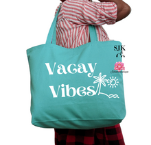 Vacay Vibes Palm trees Tote, travel tote, travel bag
