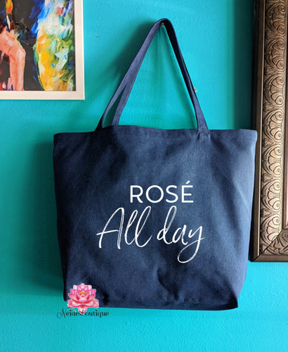 Rosé all day tote, travel tote, travel bag