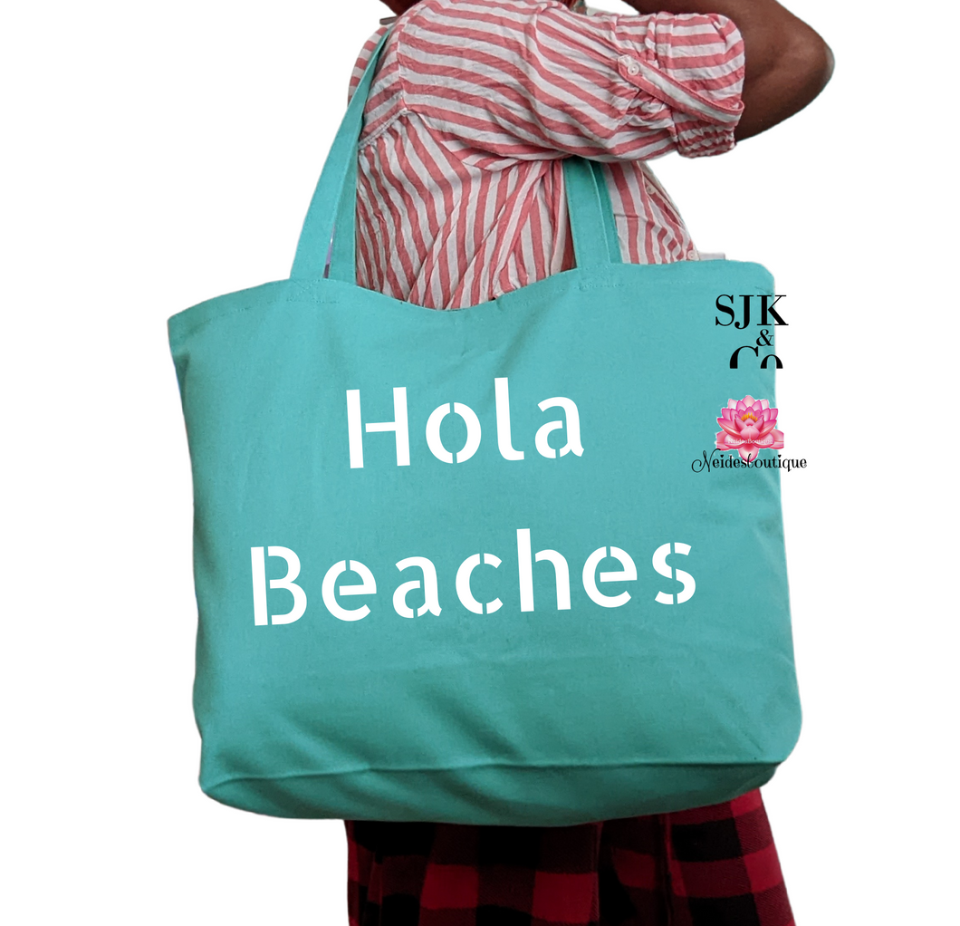 Hola Beaches Tote, travel tote, travel bag