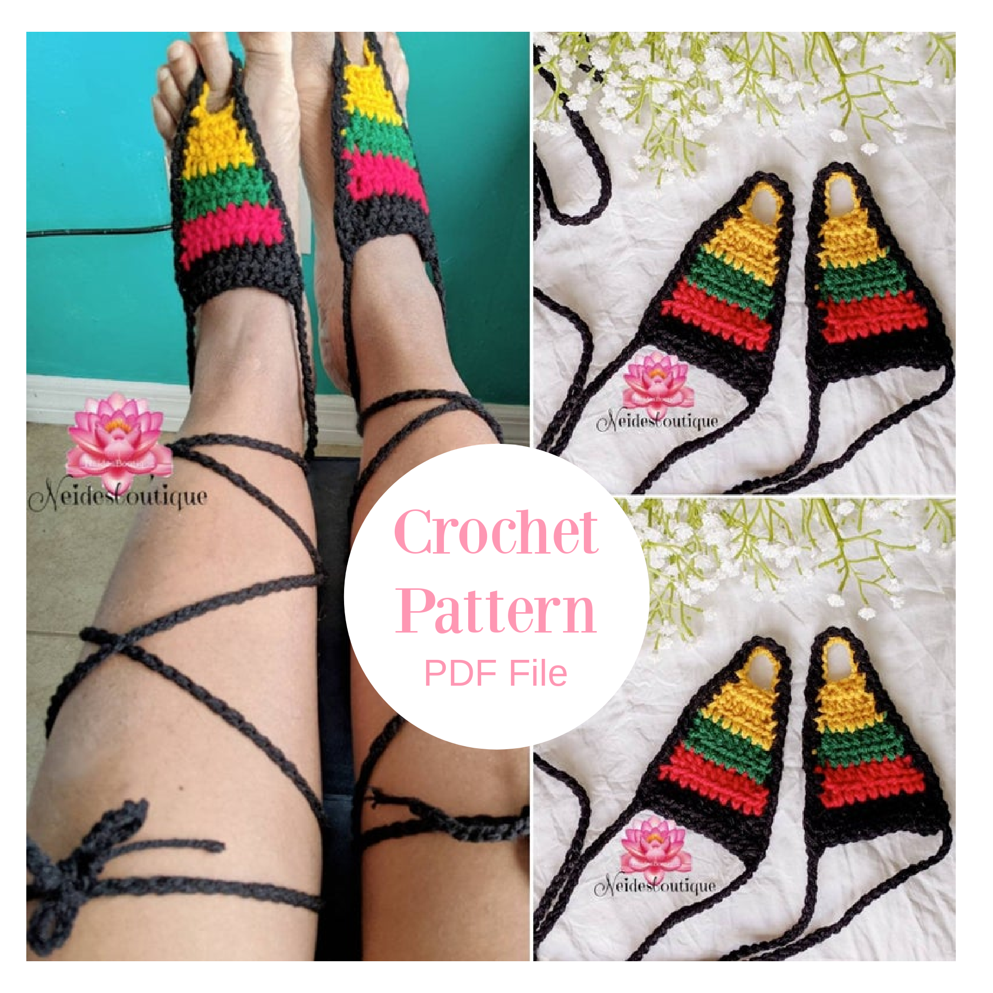 Handmade Barefoot Sandals Boho Crochet Hippy Foot Jewellery Nude Shoes  Anklet | eBay