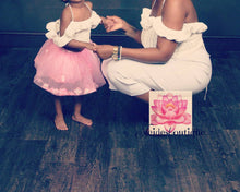 Baby girl crop top, mommy and me white top, mom and me photoshoot