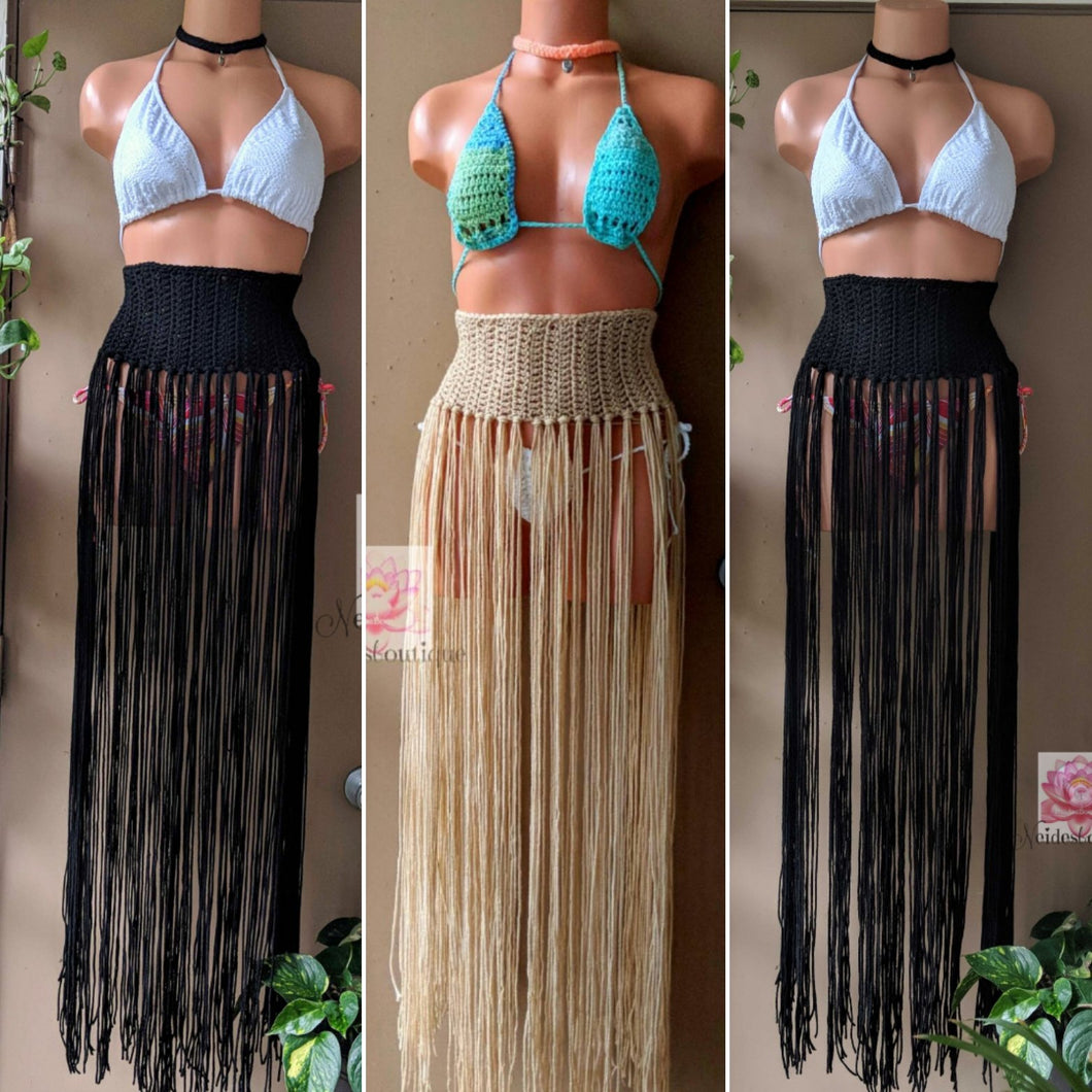 Festival belt, Fringe bathing suit cover, Fringe belt, Beach skirt,