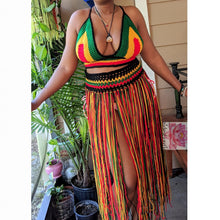 Rasta crochet outfit, Jamaican festival outfit, vacation set