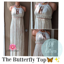 Crochet Crop top pattern, The Butterfly Top Pattern, PDF file