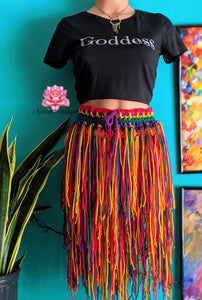 Gatsby style skirt, festival fringe skirt, crochet beach skirt