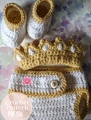 Crochet Baby Outfit Pattern,  PDF file