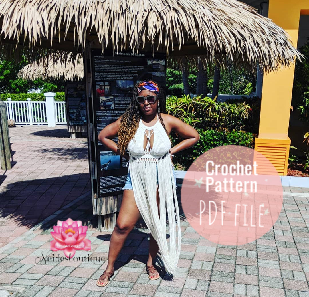 Crochet bralette pattern, Crochet Crop top pattern, The Butterfly Top –  Neides-Boutique