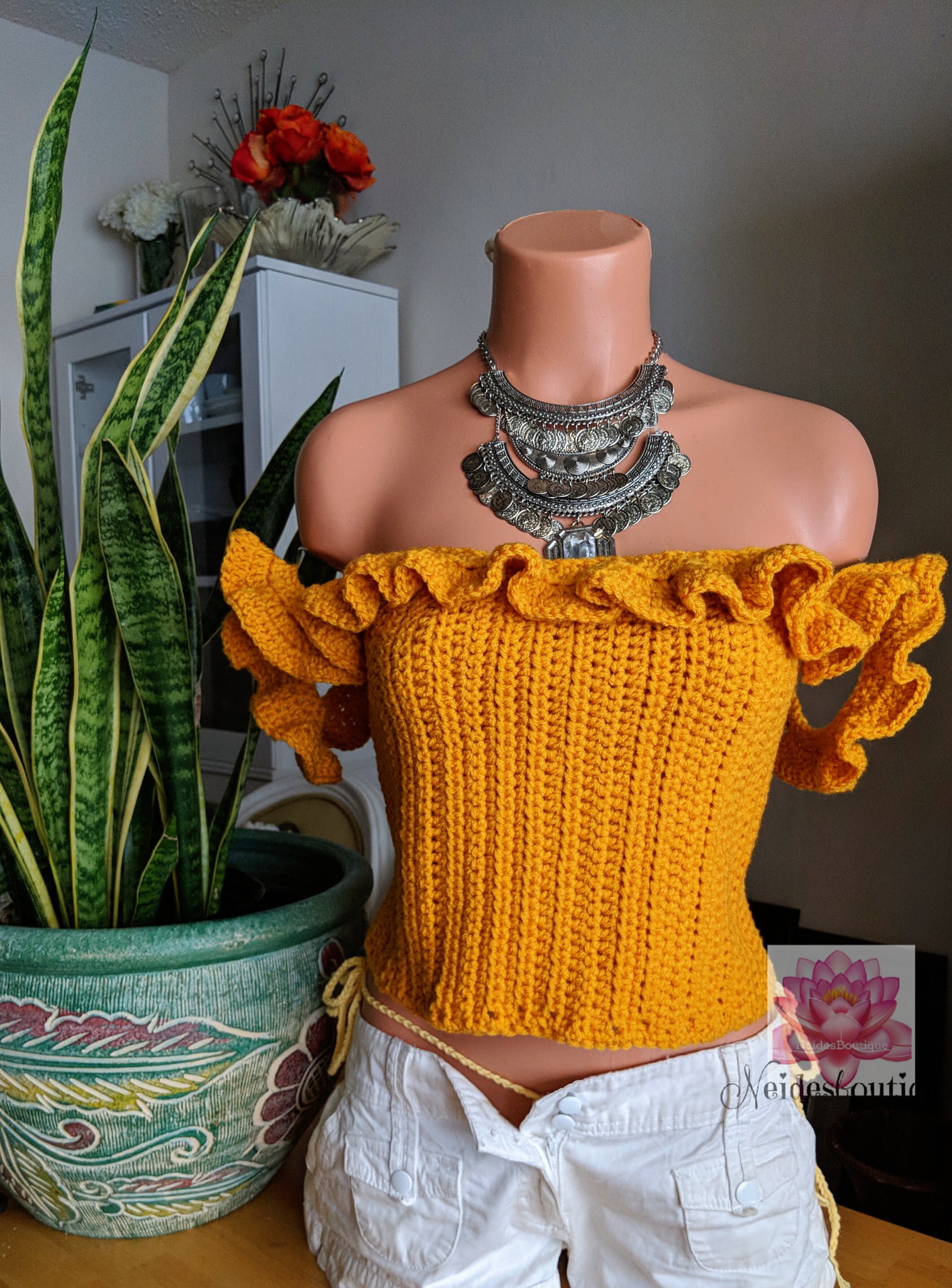 La cubanita top, Crochet bralette, crochet crop top,boho,crochet halte –  Neides-Boutique