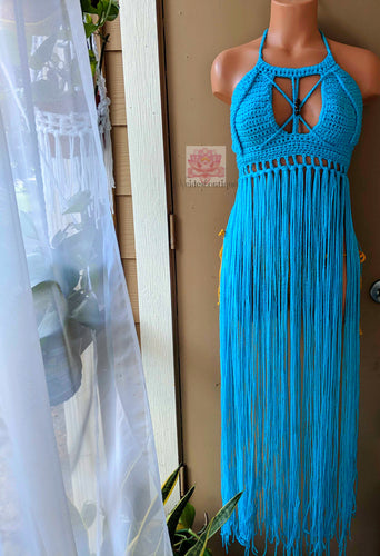 The Butterfly top, Fringe crochet Bralette in ocean blue, best friend gift, crop top Crochet bralette Haltertop, sexy top boho,crochet crochet dress bohemian clothing
