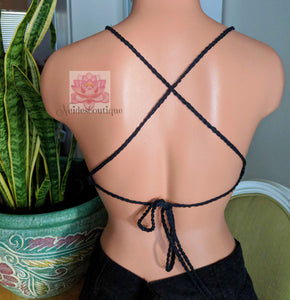Risque Black Nude crochet top, honeymoon bohemian top, lingerie sexy b Neides-Boutique Risque Black Nude crochet top, honeymoon bohemian top, lingerie sexy b Neides-Boutique