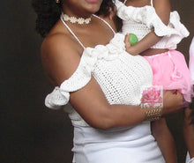 Baby girl crop top, mommy and me white top, mom and me photoshoot