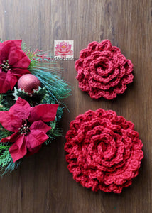 Crochet Floral wreath pattern, crochet flower pattern, pdf file, christmas gift