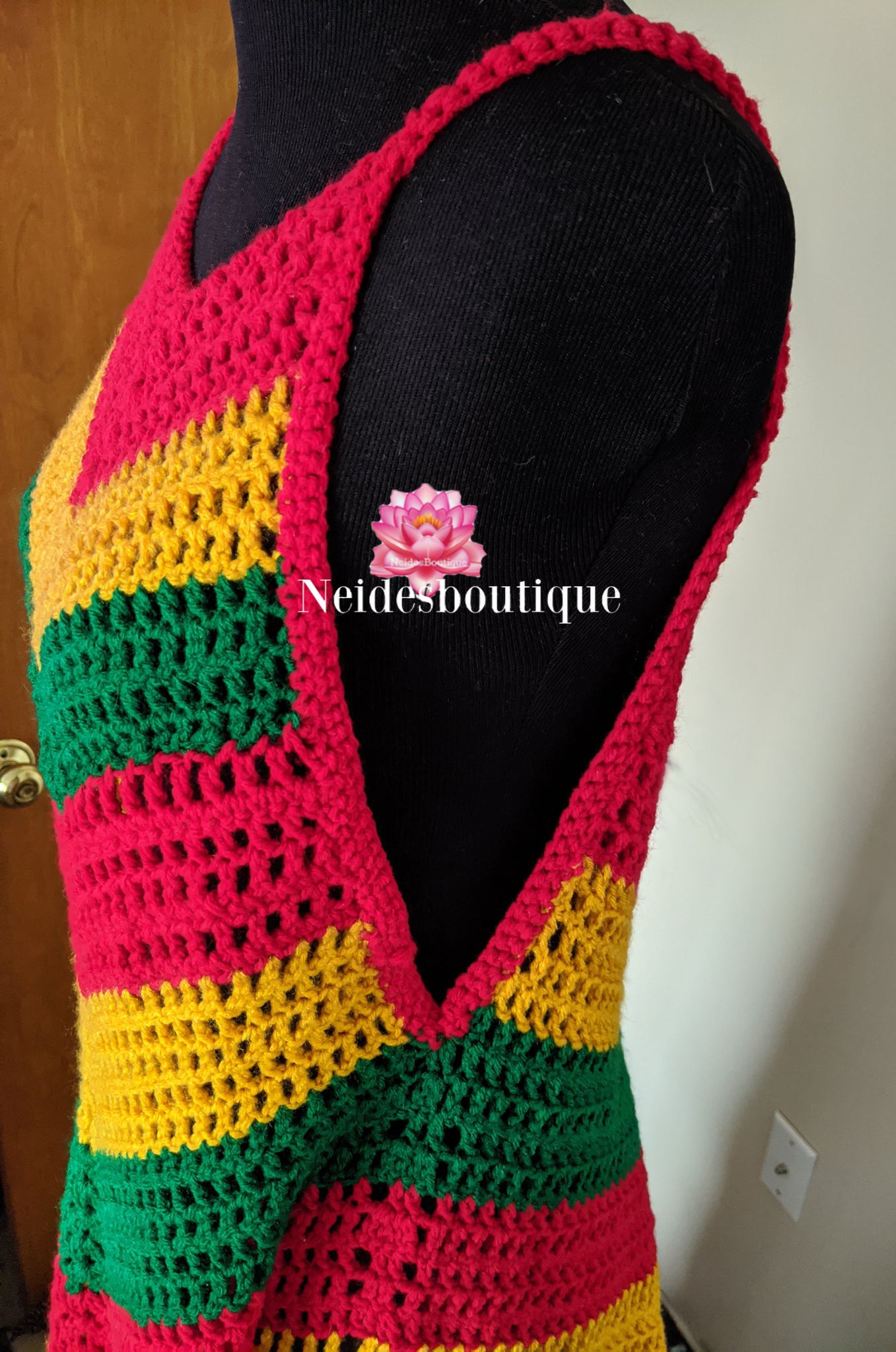 rasta knit dress Rasta Rihanna Work Work Side Split Multicolored Ladies String/Mesh Maxi Dress