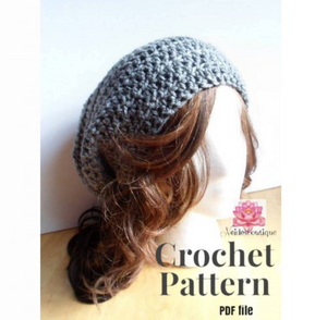 Crochet Beanie pattern, crochet hat pattern, slouchy beanie pattern, pdf file, christmas gift, unisex beanie
