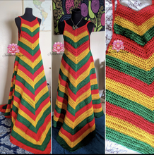 Rasta dress, Rasta Crochet dress, Badu dress