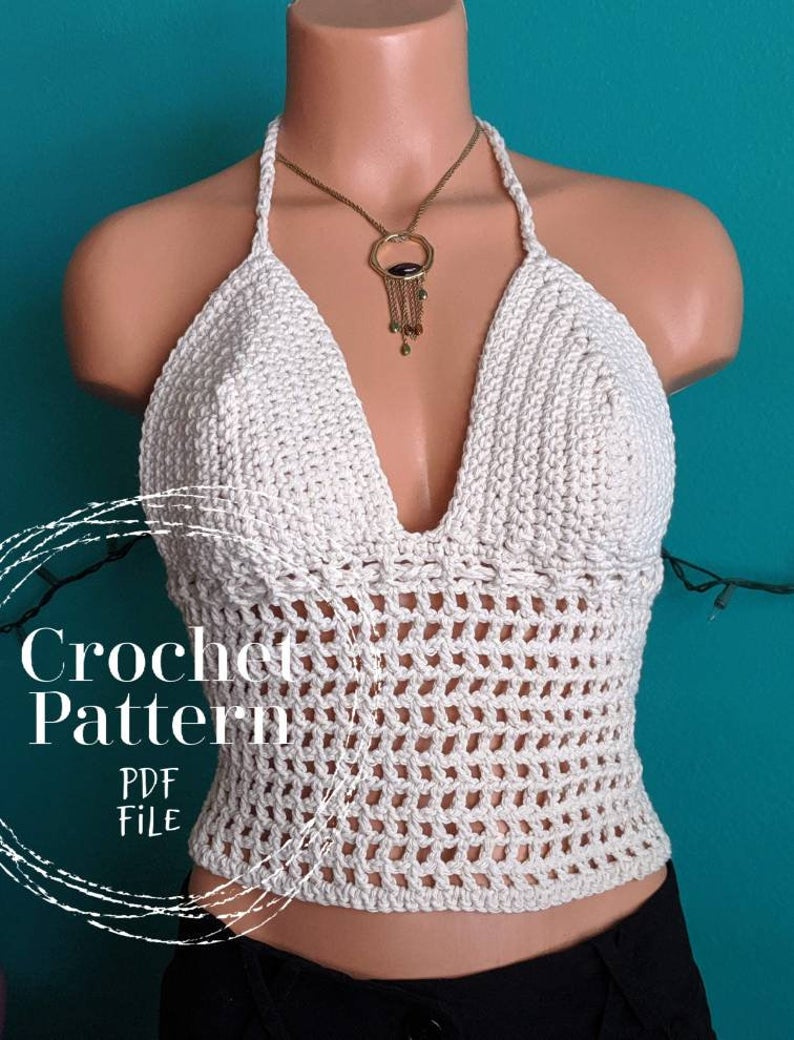 Crochet bralette pattern, Crochet top pattern, Top Pattern, PDF file